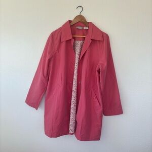 Pink Trenchcoat with Floral lining